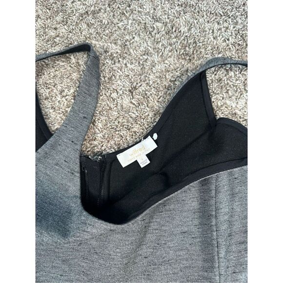 Wilfred Aritzia Gray Sleeveless Skater Mini Dress Size 4 Small Fit & Flare Twee - Picture 3 of 12